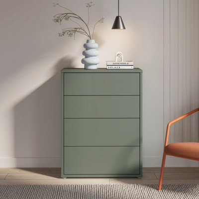 Furniture To Go Alice Springs 4 Drawer Chest With Push-To-Open Drawers In Sage Green from B&Q