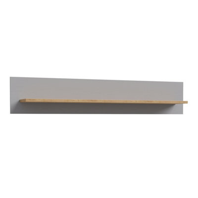 Furniture To Go Bohol Wall Shelf In Riviera Oak/Grey Oak Grey