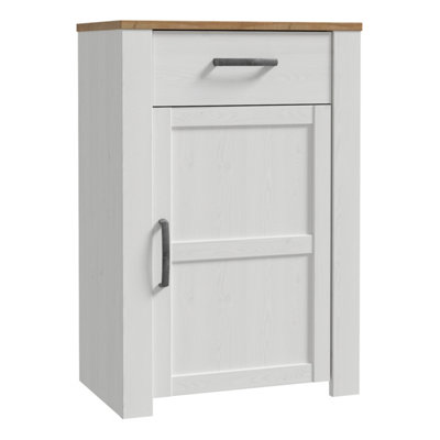 Furniture To Go Bohol 1 Door 1 Drawer Shoe Cabinet In Riviera Oak/white from B&Q