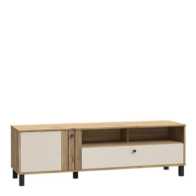 Furniture To Go Cream Grafton Tv Unit In And Oak