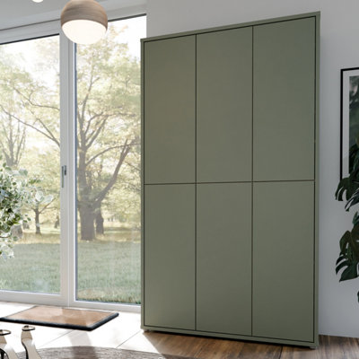 Furniture To Go Alice Springs Tall Shoe Cabinet With 6 Doors Push-To-Open In Sage Green from B&Q