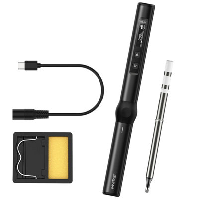 Fnirsi Hs-01 Smart Electric Soldering Iron Base Set Black from B&Q