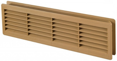 Awenta Oak 120X440mm Internal Door Plastic Ventilation Grille Air Vent Collar from B&Q