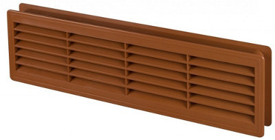 Awenta Cherry 120X440mm Internal Door Plastic Ventilation Grille Air Vent Collar from B&Q