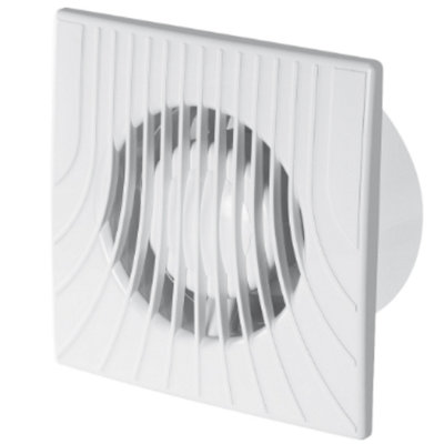 B&Q -  100mm Duct Size Pull Cord Ventilation Fan Air Flow Wall Mounted Extractor Classic Kitchen Bathroom