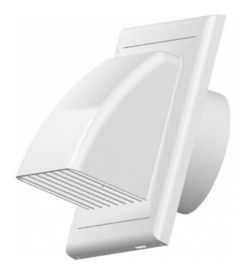 Awenta 100mm Ventilation Grille Grate Covering Return Flap Abs White Outer Cover from B&Q