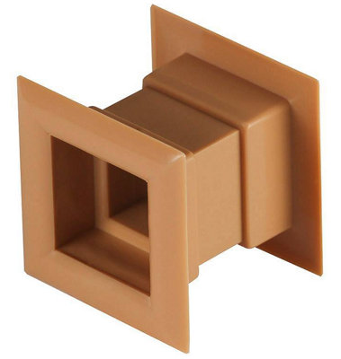 Awenta 4Pcs Mini Square Air Vent Door Grille Internal Ventilation Cover Oak Colour from B&Q