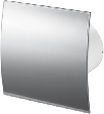 B&Q -  Bathroom Extractor Fan 100 mm / 4" Stainless Steel Decorative Front Panel With Pull Cord