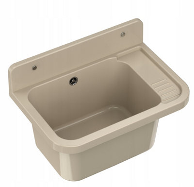 Utility Sink Paron Granitan For GarageLaundry Beige from B&Q
