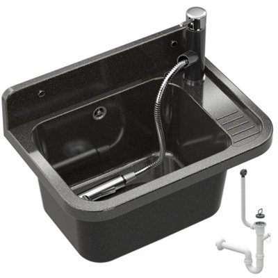 Utility Sink Granitan Paron For LaundryBoiler RoomGarage With Faucet And Trap 1Set from B&Q