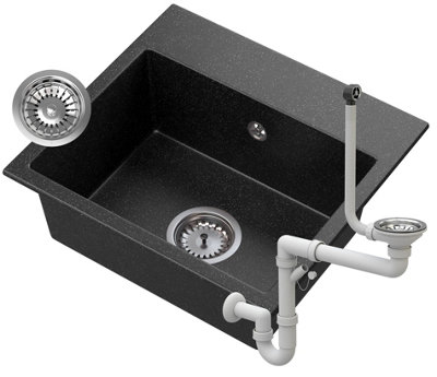 Granite Sink Granitan Milos With Waste Kit 1 Set from B&Q