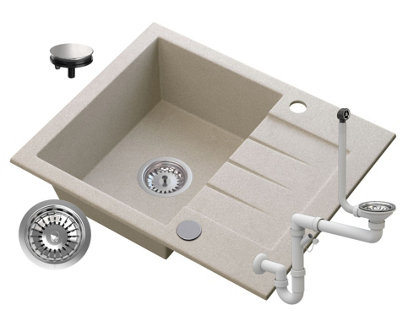 Granite Sink Granitan Tinos With Syphon 1 Set from B&Q