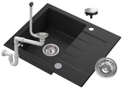 Granite Sink Granitan Tinos With Drainer And Siphon 1 Set from B&Q