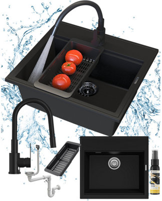 Granite Sink Granitan Verno With Tap And Waste Set 1Pc from B&Q