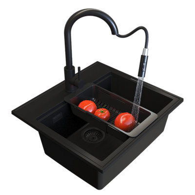 Granitan Granite Kitchen Sink Verno With Tap And Drain Kit from B&Q