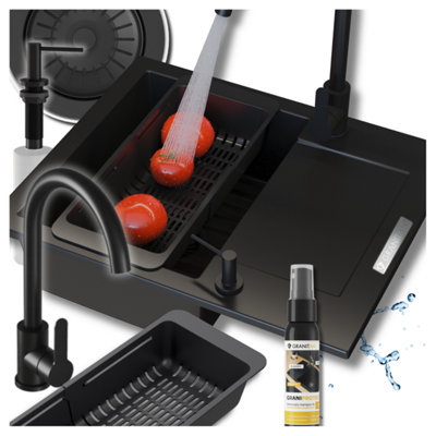 Granitan Granite Single Bowl Sink Set With TapBasketDispenser & Waste System1 Set from B&Q