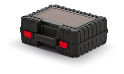 B&Q -  Plastic Power Tool Storage Case Empty Box Electric Drill Holder Foam Organiser (Organiser With Containers)