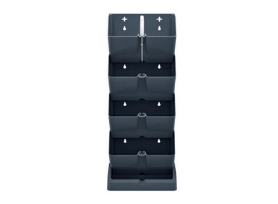 B2C Vertical Standing Garden Flower Pots Cascade Balcony Anthracite Plant Wall Mini Cascade from B&Q