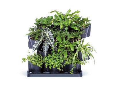 B2C Vertical Standing Garden Flower Pots Cascade Balcony Anthracite Plant Wall Table Cascade from B&Q