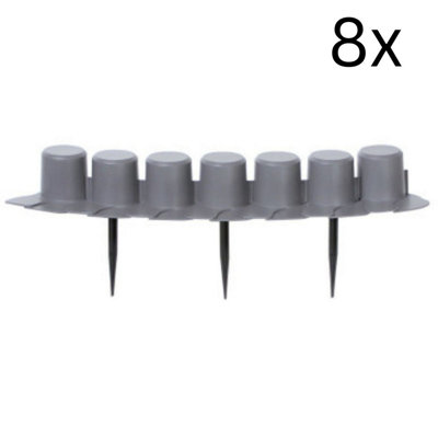 Urbn-Living GreySet Of 8Palisada Garden Edge Fence from B&Q