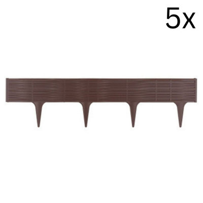 Urbn-Living BrownSet Of 5Plastic Garden Border from B&Q