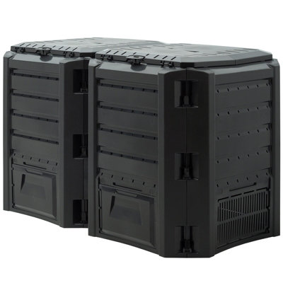 Deuba® Black Compost Bin 800L 135X72x83cm - Image 2
