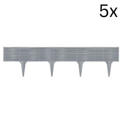 Urbn-Living GreySet Of 5Plastic Garden Border from B&Q