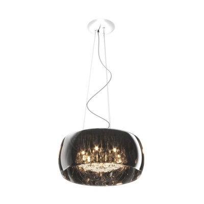 Luminosa Lighting Luminosa Crystal Pendant Ceiling LightChrome6X G9 from B&Q