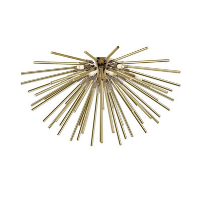Luminosa Lighting Luminosa Urchin Semi Flush Ceiling LightClearAmber6X G9 from B&Q