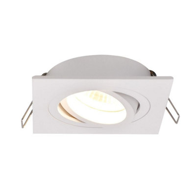 B&Q -  Luminosa Rondoo Square Recessed DownlightWhite1X Gu10