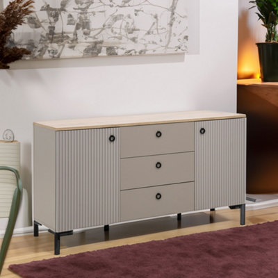 Heze Furniture Bella 3 Drawers 2 Door Modern Loft Style Sideboard from B&Q