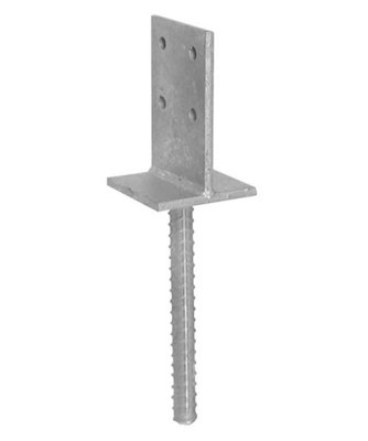 Heavy Duty Galvanised "internal" Post Support Foot Thickness: 8mm Height: 335mm Size: 70 X 70mm (2.8") from B&Q