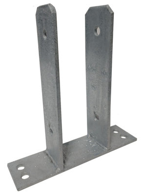 Pergola Post Support Heavy Duty Galvanised ("tt" Type) Foot Shoe Fence Bolt Down Internal Size: 71 mm (2.8") from B&Q