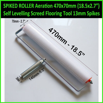  - Spiked Roller Aeration 470X70mm Self Levelling Screed Flooring Tool 13mm Spikes