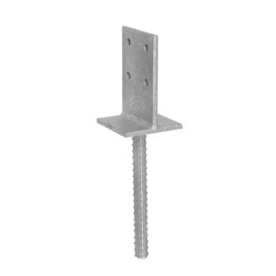 Heavy Duty Galvanised "internal" Post Support Foot Thickness: 8mm Height: 335mm Size: 100 X 100mm (4") from B&Q