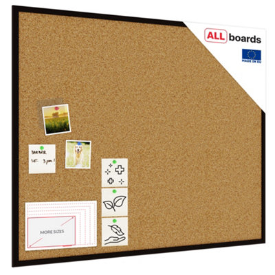 Allboards Cork Notice Board Black Wooden Frame 100X80 Cm from B&Q