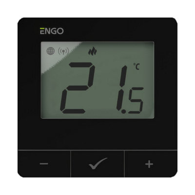 Engo E25 Smart Thermostat 230 V Wired Zigbee App Controlled Black