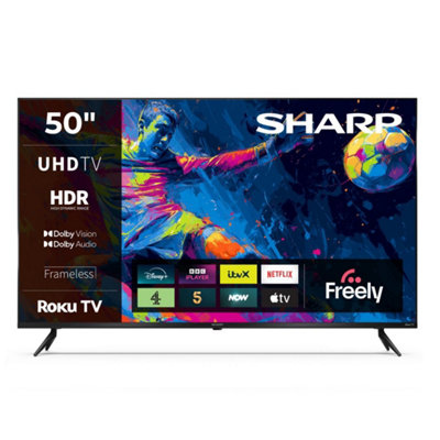 Sharp 50Hj4225K 50 Inch 4K Ultra Hd Roku Smart Tv With Freely