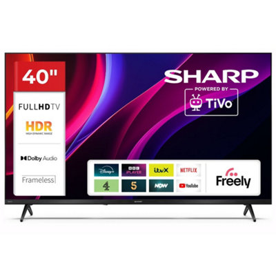 SHARP AQUOS 40HE2245K Frameless Full HD TiVo 40'' Smart LED TV Black (No Stand) - Image 8