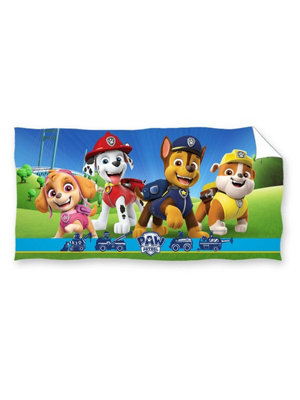 B&Q Paw Patrol Group 100% Cotton Towel Blue