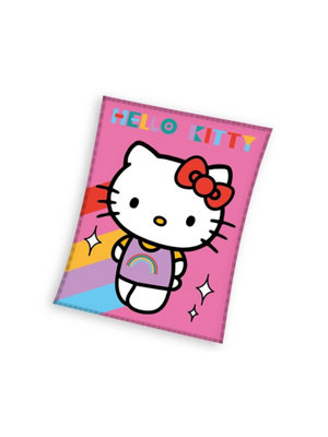 Hello Kitty Rainbow Fleece Blanket from B&Q