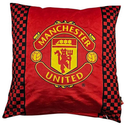 MAN UNITED Manchester United Fc Crest Filled Cushion from B&Q
