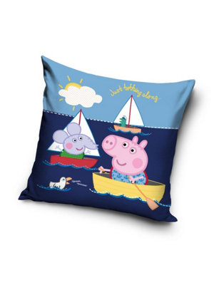 Peppa Pig George Just Bobbing Along Filled Cushion from B&Q