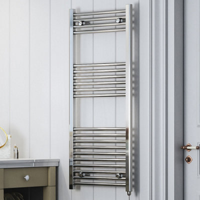 Terma Electric Towel Rail Leo E (Fixed Temp) 1200H X 500W(mm) Chrome 300W from B&Q