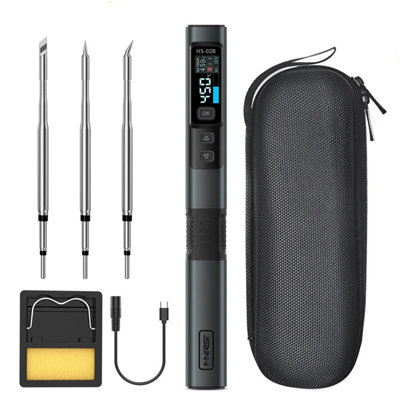 Fnirsi Hs-02B Intelligent Soldering Iron 3 Tips Package from B&Q