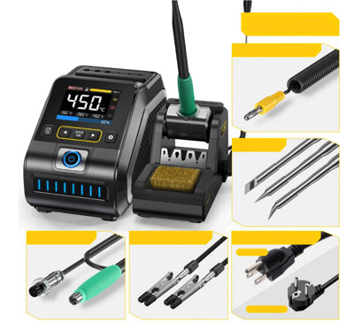 Fnirsi Dws-200 200W Soldering Iron Station F210 3 Tips from B&Q
