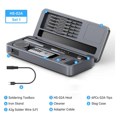 Fnirsi Hs-02A Complete Professional Soldering Iron Set With Toolbox Organizer from B&Q