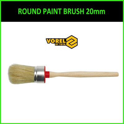 Yato Round Paint Brush 20mm Shabby Chic Chalk Paint Pure Bristle Brushes from B&Q