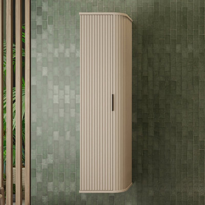 Heze Furniture Elegance Glamour Style Tall Bathroom Cabinet In Cashmere from B&Q