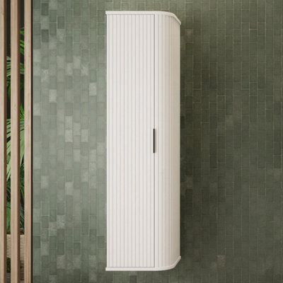 Heze Furniture Elegance Glamour Style Tall Bathroom Cabinet In White from B&Q